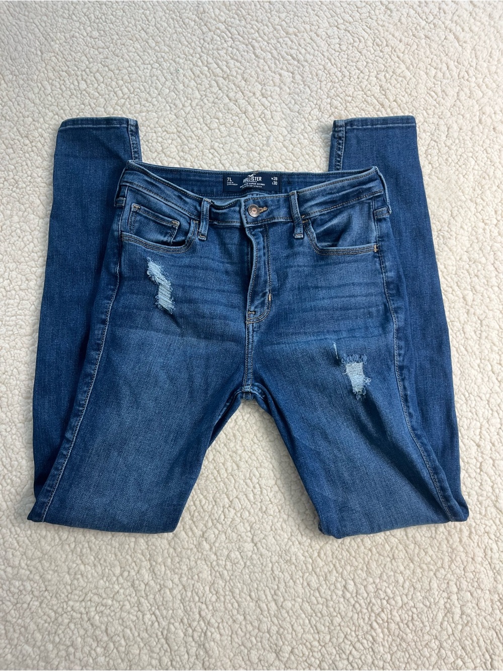 Hollister Skinny Jeans in Dark Blue Wash W28 L30